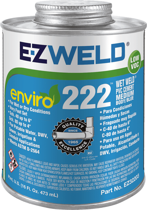 Enviro Wet Weld PVC Cement Medium Body Dark Blue